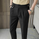 Pantalon Homme British Style Business Formal Wear Suit Pants Men Clothing Solid Slim Fit Casual Office Straight Trousers 5Colors