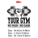 Large 73cmX104cm Fitness Quote Vinyl Wall Stickers For Gym Rooms Decor Fitness Room Sticker Motivate Frse Vinyl Wall Decals