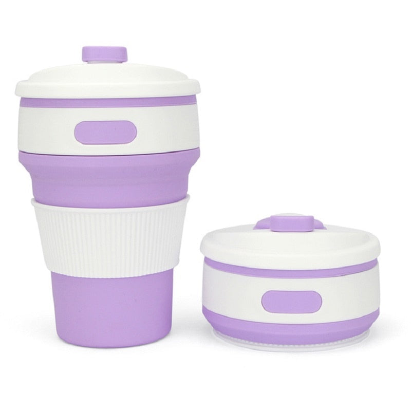 Coffee Mugs Travel Collapsible Silicone Cup Folding Water Cups BPA FREE Food Grade Drinking Ware Mug Tea Coffee Cups