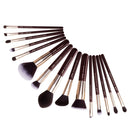 Jessup Makeup Brush set Foundation buffer shader brush 15pcs Black/Rose gold Natural-Synthetic Hair Kисти для Mакияжа