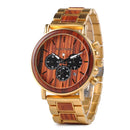Reloj BOBOBIRD para hombre, relojes de pulsera de madera para hombre, cronógrafo con mango luminoso, reloj masculino en caja de regalo