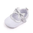 2022 Floral Embroidery Baby Shoes For Newborn Baby Girl Striped Bow First Walker Soft Soles Cute Toddler Anti-Slip Princess Shoe