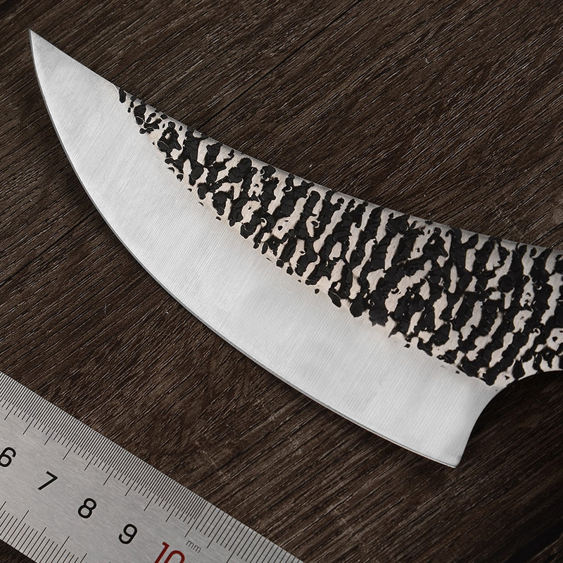 Cuchillo de Chef de 5 "6" 7 ", cuchillo de caza forjado para exteriores, cuchillo de cocina de acero inoxidable para carne, hueso, pescado, frutas, verduras, cuchillo de carnicero