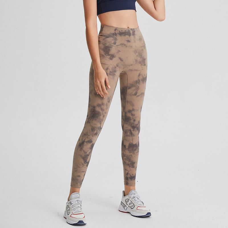 SHINBENE CLASSIC 3.0-TIE DYE Naked Feel Fitness Workout Legging Mujeres No Camel Toe Yoga Pantalones Sport Gym Legging 2-12