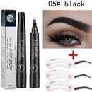 5-color four-pronged eyebrow pencil eyebrow brush split liquid waterproof long-lasting eyebrows enhancer pencil eyebrow shadow