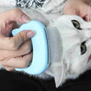 Pet Massage Brush Shell Shaped Handle Pet Grooming Massage Tool To Remove Loose Hairs Only For Cats Pet Supplies