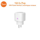 WIFI smart plug 16A EU WiFi Socket  With Timing APP Control,Compatible Alexa Google Home