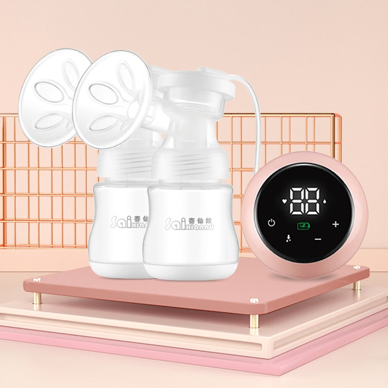 Intelligente elektrische Milchpumpe einseitige doppelte bilaterale Milchpumpe manuelle Silikon-Milchpumpe Baby-Stillzubehör