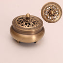 Quemador de incienso de tres patas de artesano de cobre, placa de estufa Zen Xuande, quemador de sándalo, quemador de incienso puro