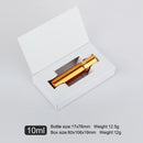 50 unids/lote 10ml caja de embalaje botella de aceite esencial botella de bola de rodillo de acero inoxidable botella de vidrio de Perfume cosmético de viaje