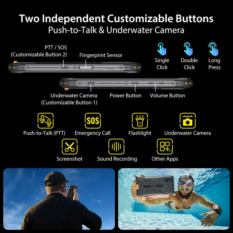 UMIDIGI BISON IP68/IP69K Teléfono móvil resistente al agua 48MP Matrix Quad Camera 6.3 "FHD + Display 6GB + 128GB NFC Smartphone