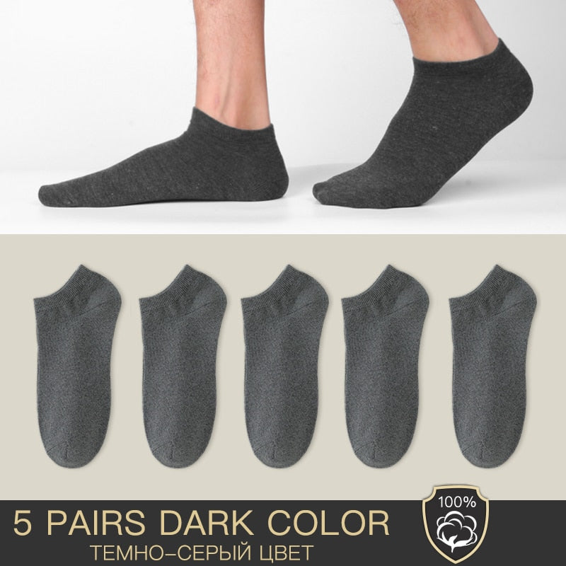 Marca HSS, 100% calcetines de algodón para hombre, calcetines transpirables finos de verano, calcetines de barco invisibles de alta calidad, cortos negros para estudiantes, talla 39-44