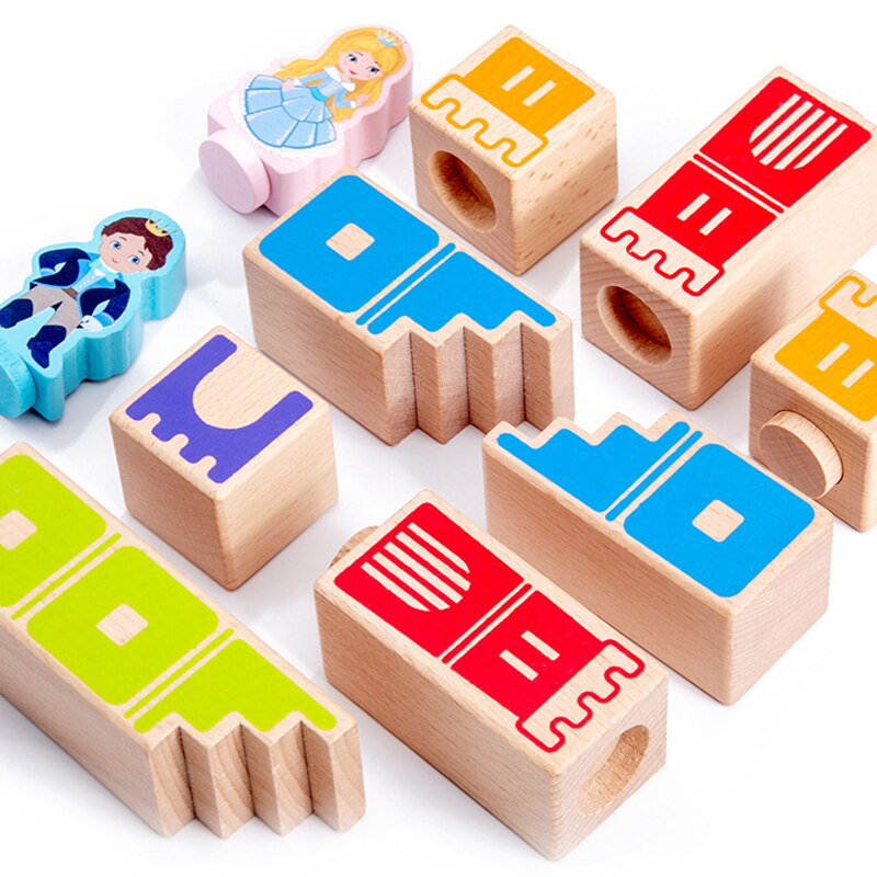 Montessori Holzpuzzle Baby Rabbit Magic Box Kognitives Spiel Bausteine ​​​​Lernspielzeug für Kinder Frühes Lernen Spielzeuggeschenke