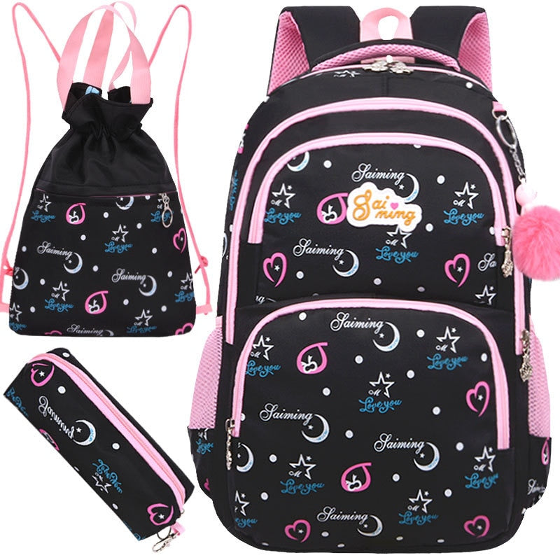 Children School Bags Girls Orthopedic Backpack Kids princess Backpacks set schoolbags Primary School backpack Kids mochilas