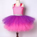 3 Layers Fluffy Lol Surprise Dress Up Costume for Little Girls Princess Cosplay Dresses with Big Bow Headband Kids Girl Clothes