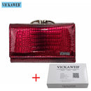 VICKAWEB Mini Women Purses Alligator Hasp Ladies Wallets Purse Woman Fashion Short Genuine Leather Wallet Women Small Wallet