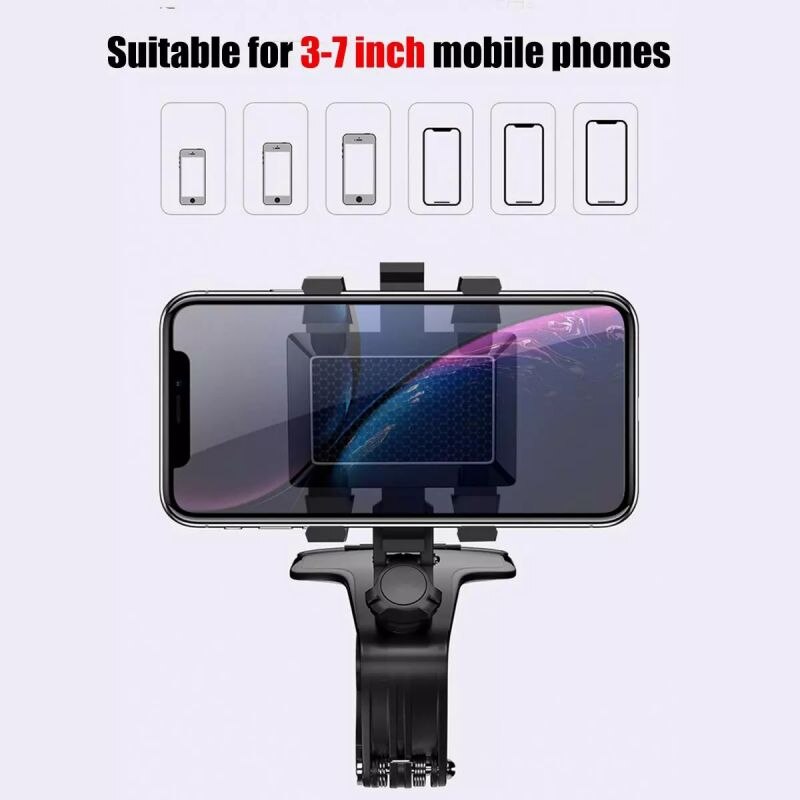 Universal Car Mobile Phone Bracket GPS Mount In Dashboard Rear View Mirror Sunshade Baffle Phone Holder Car supplies