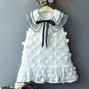 Humor Bear  Summer New  Sleeveless Cute Girl Dress Toddler Kid Princess Party Dress Print Back Bow Baby Kids Clothes