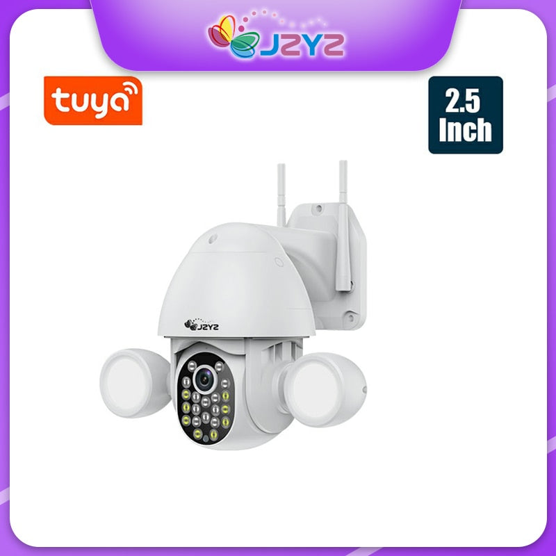 3MP Flutlicht-Überwachungskameras mit Wifi Tuya Smartlife Google Alexa AI Auto-Tracking-Bewegungserkennung CCTV Vedio-Überwachung