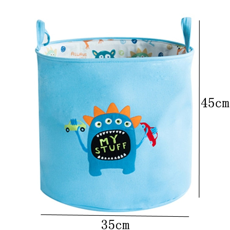 Sundries Storage Barrels High Capacity Pink Cat Dinosaur Foldable Toy Storage Box Home Organizer Dirty Laundry Basket