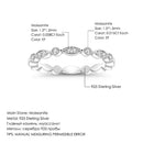 GEM'S BALLET 0.008Ct Moissanite Ring EF color Eternity Band 925 Sterling Silver Wedding Band For Women Fine Jewelry