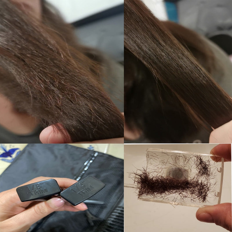 Cortadora de pelo dividida 2021 nueva cortadora de pelo profesional con carga USB cortadora de pelo de corte suave juego de belleza bolsa producto Dual 1/4 "1/8