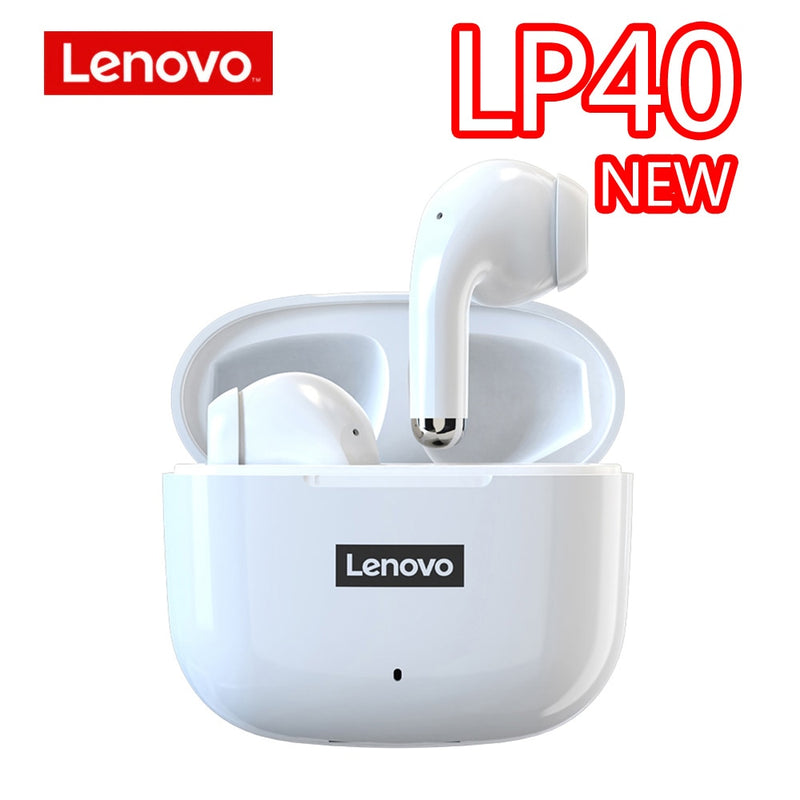 Lenovo LP40 LP6 LP12 LP50 LP60 LP80 Wireless Headphones TWS Earphones Bluetooth Dual Stereo Sports Headset Handfree Bass Earbuds