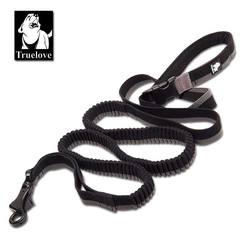 Truelove Dog Running Bungee Leash Hand-Held Waistworn Adjustable Nylon Elastic Retractable Dog Leads for Running Jogging Walking