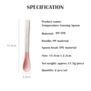 BC Babycare 2pcs Soft Baby Temperature Sensing Spoon BPA Free Food Infant Feeding Tools Flatware Sterilizable TPE Square Spoons