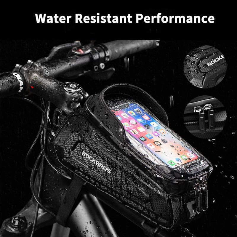ROCKBROS Fahrradtasche Wasserdichter Touchscreen Fahrradtasche Oberer Vorderer Rohrrahmen MTB Rennradtasche 6.5 Handytasche Fahrradzubehör