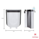 LMETJMA 9L Folding Waste Bin Kitchen Hanging Trash Can Cabinet Door Hanging Trash Garbage Bin For Bedroom Bathroom KC0309