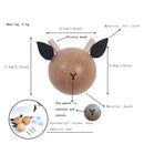 Children's Room Decoration Wooden Coat Hook Cartoon Animal Head Wall Hooks Kindergarten Baby Newborn Gift Deer/bear/rabbit