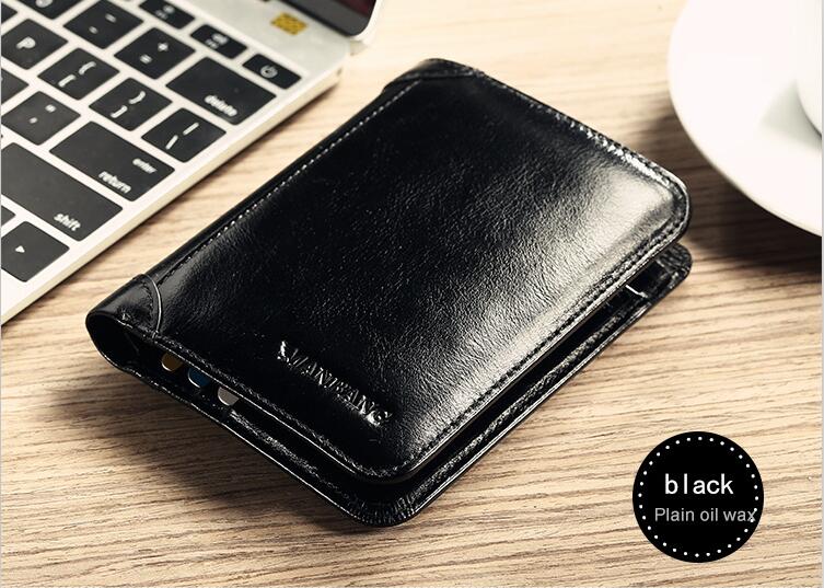 ManBang High Quality Classic Style Wallet  Leather Men Wallets Short Male Purse Card Holder Wallet Men Prevent RFID Hot wallets