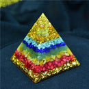 AURAREIKI Orgon Pyramid 7 Chakra Zadkiel Energy Crystal Eliminates Negative Energy LapisTourmaline Orgonite Ornament Crafts