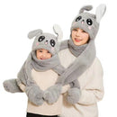 Sombrero divertido lindo de invierno, sombrero con Orejas de conejo en movimiento, juguetes de terciopelo, sombrero de aro para el pelo, sombrero de conejo, sombrero con orejas que se mueve, juguete de peluche, regalos de 5 colores para niños