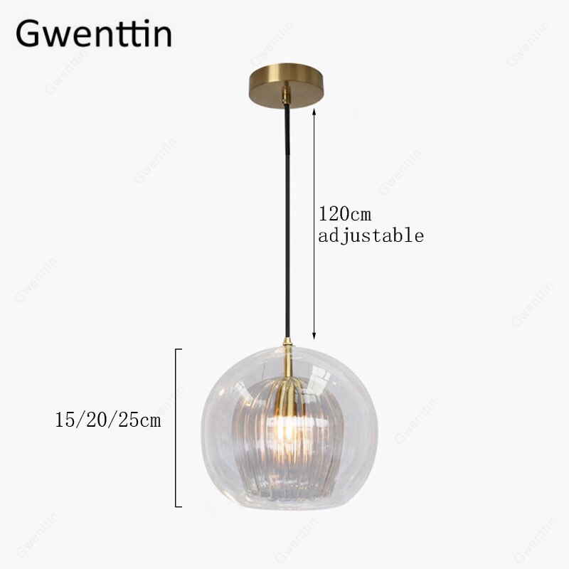 Nordic Glass Led Pendant Light Modern Kitchen Hanging Lights Bar Industrial Lamp Dining Living Room Lighting Fixtures Home Decor