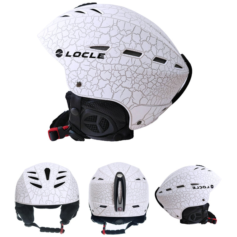 LOCLE Ski Helmet Men Outdoor Sports Skiing Helmet Women Kids CE Certification Ski Skateboard Snowboard Helmet S/M/L/XL 52-64cm