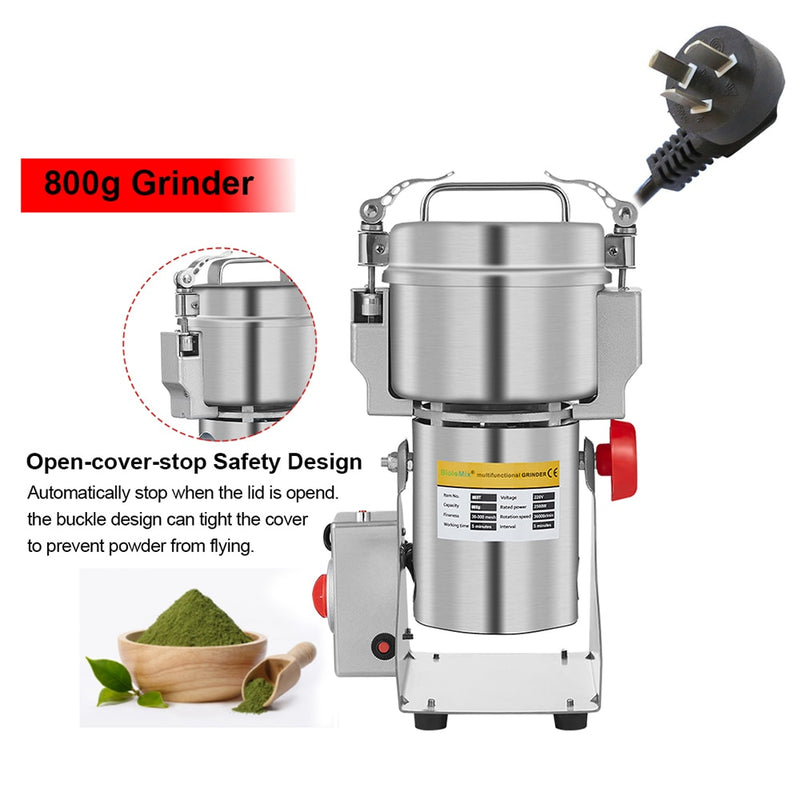 BioloMix 800g 700g Grains Spices Hebals Cereals Coffee Dry Food Grinder Mill Grinding Machine Gristmill Flour Powder crusher