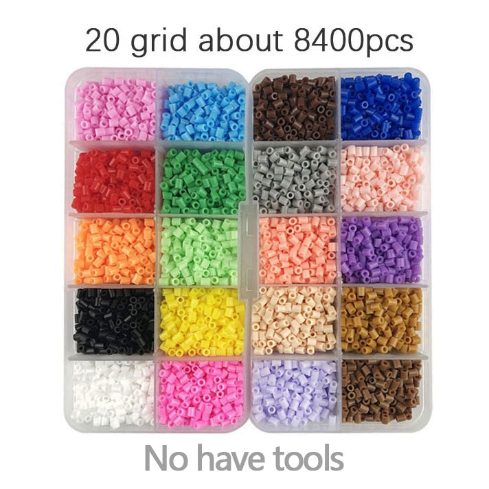 2.6mm Mini Hama Beads 80Colors kits perler PUPUKOU Beads Tool and template Education Toy Fuse Bead Jigsaw Puzzle 3D For Children