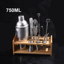 UPORS Edelstahl-Cocktail-Set 550 ml/750 ml Cocktail-Shaker-Set mit Stößel, Jigger, Barlöffel, Eiszange, Barkeeper-Kit, Bar-Set