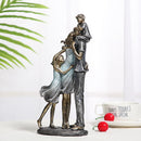 Holiday Family Sculpture Handmade Resin Parents Statue Daughter Gift Birthday Son Ornament Craft Room Decor Wedding Anniversary