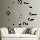 3D DIY Large Wall Clock Modern Design Silent Wall Sticker Clock Acrylic Mirror Self adhesive Wall Clocks Living Room Home Decor