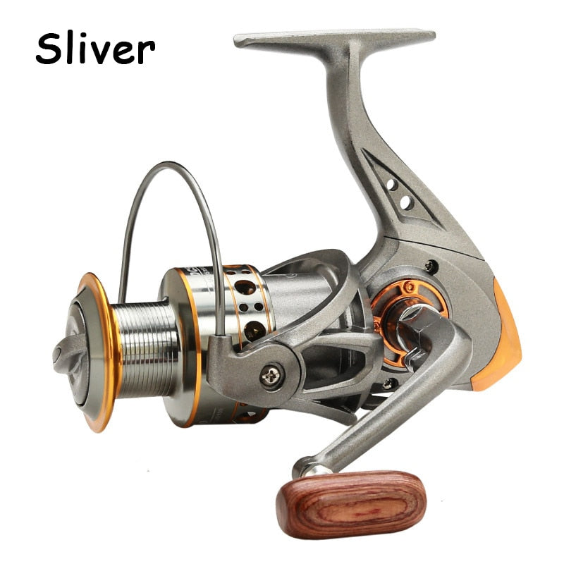 Professional Spinning Fishing Reel 13BB Fishing Coil Wooden Handshake 1000-7000 Series Metal Spining Fishing Reel Wheels