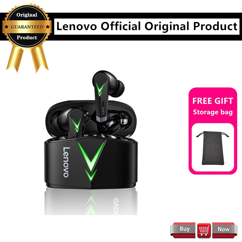 NewOriginal Lenovo Auriculares inalámbricos TWS Auriculares para juegos Bluetooth5.0 Auriculares deportivos de baja latencia con micrófono HIFI 3D Stereo Bass LP6