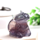 1PC Natural Obsidian Hand Carved Doll Dragon Polished Crystal Healing Stone Home decoration Art Collectible Figurine  DIY Crafts