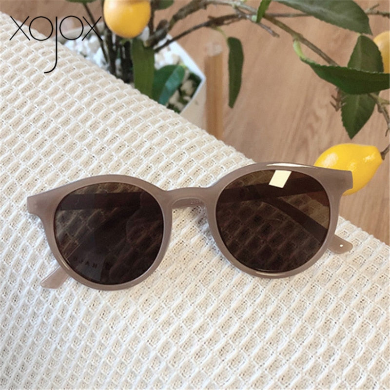 Gafas de sol redondas XojoX 2020, gafas de sol Vintage de diseñador de marca a la moda para mujer, gafas de sol para niñas, gafas de sombra para mujer UV400