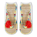 3D Funny Slippers Printed Low Ankle Cotton Socks  Fashion Harajuku  Soft Short Socks Cute Happy Boat Sox for Female