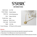 Collar de plata de ley 925 de S'STEEL para Mujer, colgante redondo, cadena de cuentas, Gargantilla en capas, Colgantes para Mujer, Moda, regalo de joyería fina