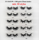 30/40/100/pairs Visofree Mink Eyelashes with Tray No Box Handmade Natural False Eyelashes Full Strip Lashes Reusable Long lashes