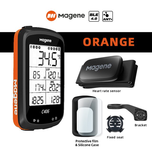 Magene C406 Bike Computer GPS Wireless Smart Mountain Road Bicycle Monito Stopwatchring Cycling Data Map bicycle Speed Stopwatch